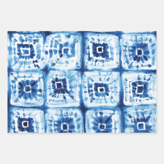 Weihnachten Japanisch Gefärbte Krawatte Shibori Pa Geschenkpapier Set (Vorderseite 2)