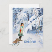 Weihnachten Jenny Nyström Lass es schneien CC0118 Postkarte (Vorne/Hinten)