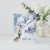 Weihnachten Jenny Nyström Lass es schneien CC0118 Postkarte (Stehend Vorderseite)
