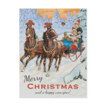 Weihnachten Jenny Nyström Lebhafte Schlittenfahrt 