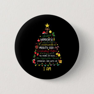 Weihnachten Jesus Bibel Namen Xmas Baum Ch Button