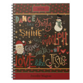 Weihnachten Jesus Frosty Rudolph Santa Quote Notizblock (Vorderseite)