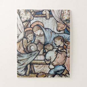 Weihnachten Jesus Geburt Vintage Christmas Puzzle