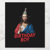 Weihnachten Jesus Geburtstag Junge Weinetikett (Einzelnes Label)