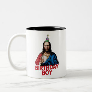 Weihnachten Jesus Geburtstag Junge Zweifarbige Tasse