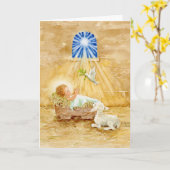 Weihnachten Jesus in der Gefahr Kind des Friedens  Karte (Gelbe Blume)