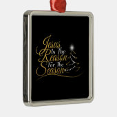 Weihnachten Jesus ist der Grund für die Jahreszeit Ornament Aus Metall (Rechts)