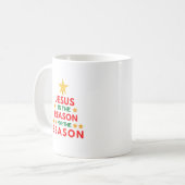 Weihnachten Jesus ist der Grund für die Saison Kaffeetasse (Vorderseite Links)