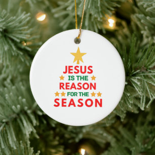Weihnachten Jesus ist der Grund für die Saison Keramik Ornament