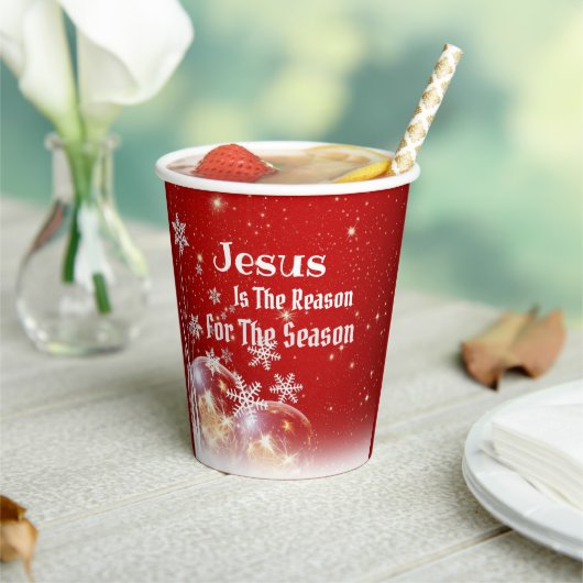 Weihnachten Jesus ist der Grund Papier Party Cup Pappbecher (In Situ)