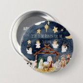 Weihnachten "Jesus ist die Vernunft der Jahreszeit Button (Vorne & Hinten)