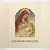 Weihnachten Jesus Jungfrau Mary Gedicht Dreifach Gefaltete Urlaubskarte (Innenseite Mitte)