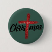 Weihnachten Jesus Kreuz Christlicher Glaube Religi Button (Vorderseite)