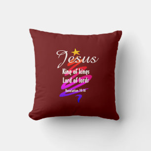 Weihnachten JESUS LORD of LORDS Angepasste RED Kissen