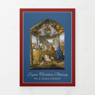 Weihnachten Jesus Maria Josef Heilige Jungfrau Jos Dreifach Gefaltete Urlaubskarte