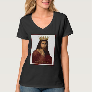 Weihnachten Jesus-Porträt gekrönter Fürst des Frie T-Shirt