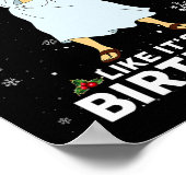 Weihnachten Jesus tanzt Wir gehen Party wie es ist Poster (Ecke)