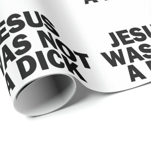 Weihnachten Jesus war nicht lustiger Spaß Geschenkpapier (Rolleneckpunkt)