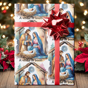 Weihnachten Jesuskind, Ein Kind Wird Geboren Geschenkpapier