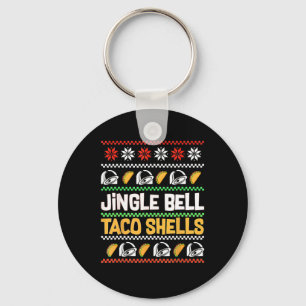 Weihnachten Jingle Bells Taco Muscheln Funny Ugly Schlüsselanhänger