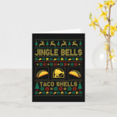 Weihnachten Jingle Bells Taco Muscheln Spaß Ugly X Karte (Gelbe Blume)