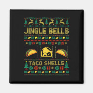 Weihnachten Jingle Bells Taco Muscheln Spaß Ugly X Magnet