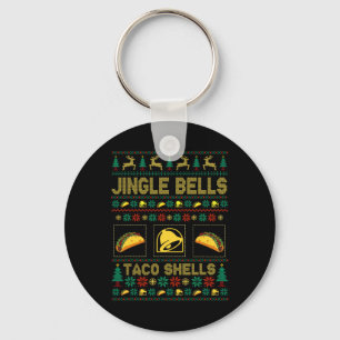 Weihnachten Jingle Bells Taco Muscheln Spaß Ugly X Schlüsselanhänger
