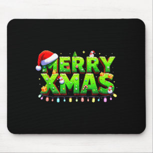 Weihnachten Jolly Creeper Pixel Art Xmas Lustiger  Mousepad