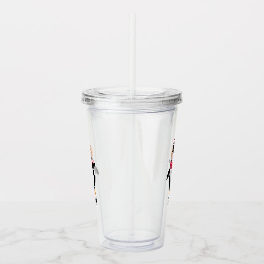 Weihnachten Jolly Pinguin in Scarf mit Ohrmuffen Acryltrinkbecher (Rechts)