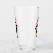 Weihnachten Jolly Pinguin in Scarf mit Ohrmuffen Glas (Links)