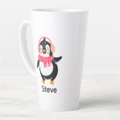Weihnachten Jolly Pinguin in Scarf mit Ohrmuffen Milchtasse (Linke Ecke)