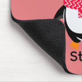 Weihnachten Jolly Pinguin in Scarf mit Ohrmuffen Mousepad (Ecke)