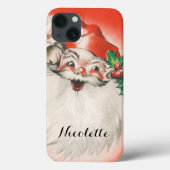 Weihnachten, Jolly Retro 50er Santa Claus Case-Mate iPhone Hülle (Rückseite)