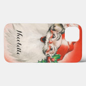 Weihnachten, Jolly Retro 50er Santa Claus Case-Mate iPhone Hülle (Rückseite (Horizontal))