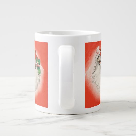 Weihnachten, Jolly Retro 50er Santa Claus Jumbo-Tasse (Rückseite)