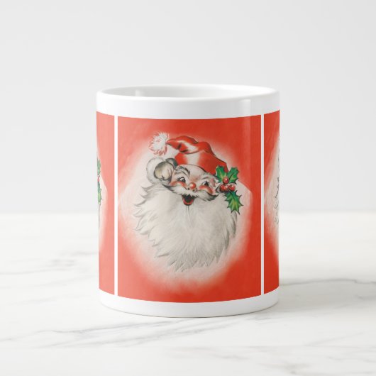 Weihnachten, Jolly Retro 50er Santa Claus Jumbo-Tasse (Vorderseite)