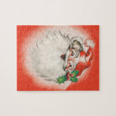 Weihnachten, Jolly Retro 50er Santa Claus Puzzle (Horizontal)