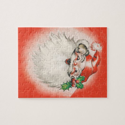 Weihnachten, Jolly Retro 50er Santa Claus Puzzle (Horizontal)