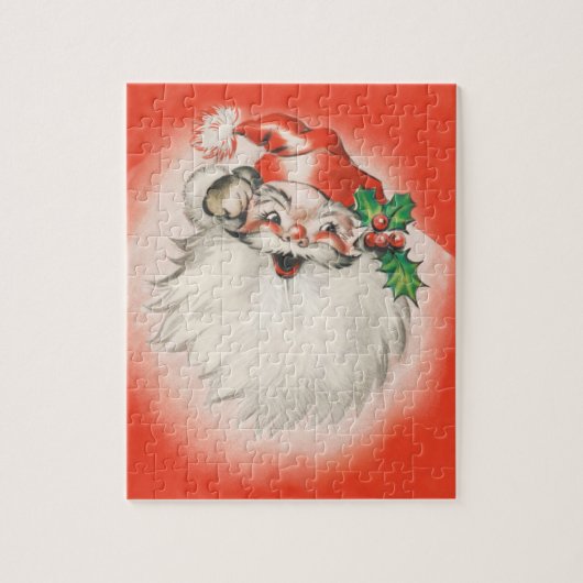 Weihnachten, Jolly Retro 50er Santa Claus Puzzle (Vertikal)