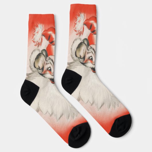 Weihnachten, Jolly Retro 50er Santa Claus Socken (Rechts)
