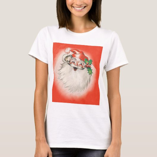 Weihnachten, Jolly Retro 50er Santa Claus T-Shirt (Vorderseite)