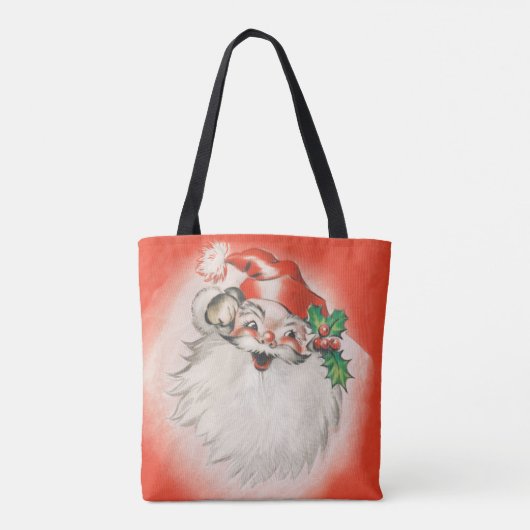 Weihnachten, Jolly Retro 50er Santa Claus Tasche (Rückseite)