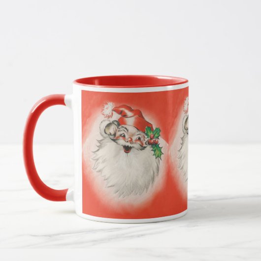 Weihnachten, Jolly Retro 50er Santa Claus Tasse (Links)