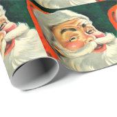 Weihnachten, Jolly Retro 50's Weihnachtsmann Geschenkpapier (Rolleneckpunkt)