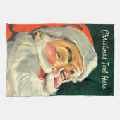 Weihnachten, Jolly Retro 50's Weihnachtsmann Geschirrtuch (Horizontal)