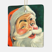 Weihnachten, Jolly Retro 50's Weihnachtsmann Keramikornament (Links)