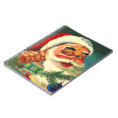 Weihnachten, Jolly Retro 50's Weihnachtsmann Notizblock (Linke Seite)