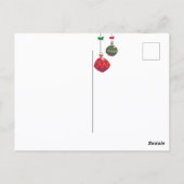 Weihnachten, Jolly Retro 50's Weihnachtsmann Postkarte (Rückseite)