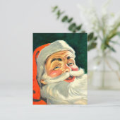 Weihnachten, Jolly Retro 50's Weihnachtsmann Postkarte (Stehend Vorderseite)