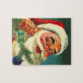 Weihnachten, Jolly Retro 50's Weihnachtsmann Puzzle (Horizontal)